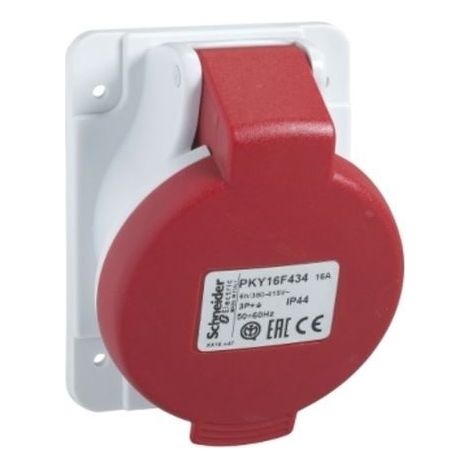 Base empotrar SCHNEIDER 16A 3P+TT 380-415V IP44 medidas 85x65x105mm