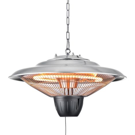 Litecraft Patio Heater 1500 Watt Outdoor Ceiling Pendant Garden Fitting - Silver (1/5)