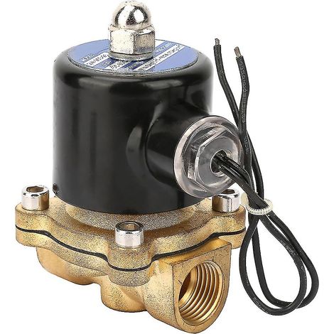 Électrovanne DN25 en laiton normalement fermée pour eau, huile et gaz, 24 V CC (1/4)