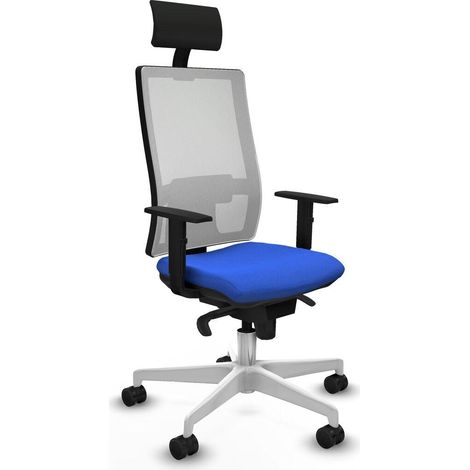Piqueras et Crespo 1D026N1 Chaise Bureau Bleu Ergonomique (1/3)