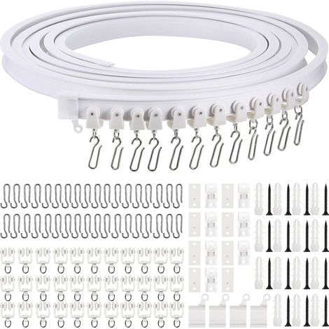 Rail de plafond incurvé, Jormftte, 5 m, Blanc (1/5)