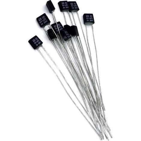 20x Moteur ventilateur carré noir - Fusible thermique 130℃ - Cuivre 2A 250V - Protection surchauffe - Électroménager industriel (1/4)