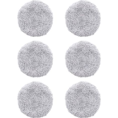 6 pieces de remplacement de chiffon de vadrouille lavable pour HOBOT 168/188 Robot de nettoyage de vitres tampons de vadrouille en microfibre accessoires reutilisables,modele:Gris 6 PCS -Autres (1/5)