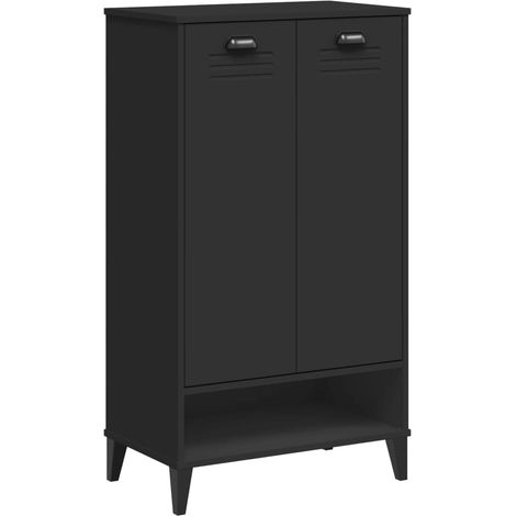 vidaXL Armoire à chaussures VIKEN noir bois d'ingénierie (1/5)