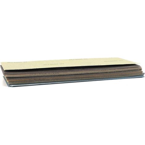 Lot 90 feuilles papier verre 93x230mm – eau/sec – polissage métal / bois / voiture