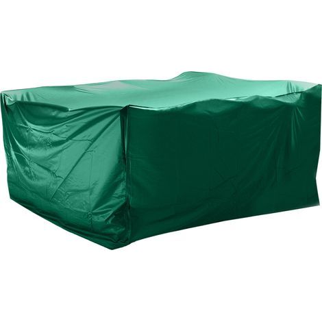 Wasserdichte PVC-Gartenmöbelabdeckung 250 x 200 cm – Wetterschutz – 8 Ösen zur sicheren Befestigung – Grün (1/3)