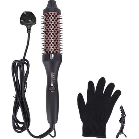 Séchoir Lisseur Brosse Thermique - 38 mm - Chauffe Rapide PTC - 5 Régulations Température - Revêtement Céramique - 1 Pièce (1/5)