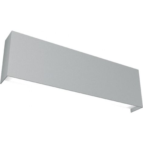 Applique moderno top light wally 1138 a40 2g11 led metallo lampada parete, finitura metallo grigio (1/5)