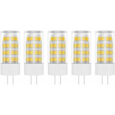 bombillas LED G4 de 5 W, 51 SMD 2835 LED, blanco cálido 3000 K, equivalentes a lámparas halógenas de 50 W, CA/CC 220 V. (1/4)