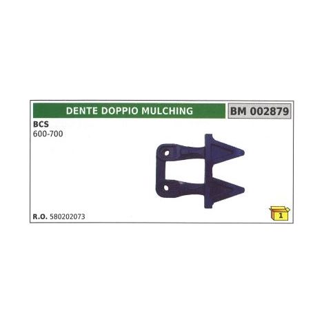 Dente doppio mulching per trattore agricolo BCS 600 700