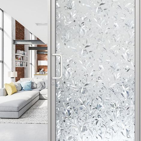 Swanew – Film de fenêtre 3D opaque auto-adhésif UV – Protection solaire 95% – Décoration intérieure – 90x200cm