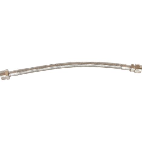 Flexible sanitaire - Raccord bicone tube cuivre Ø14 - Mâle 3/8" L: 300mm DN8 (1/5)