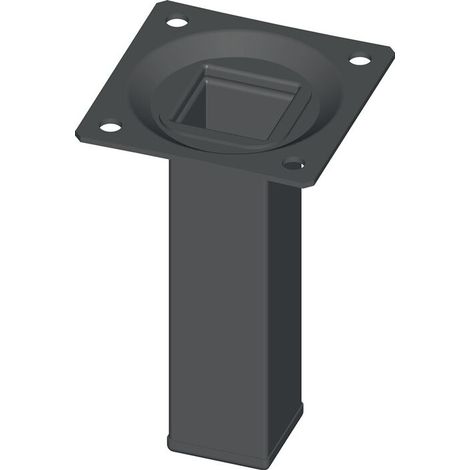 ELEMENT SYSTEM Pied de meuble noir RAL 9005 25 x 25 mm hauteur 800 mm 4 pièces ( 3000271214 )