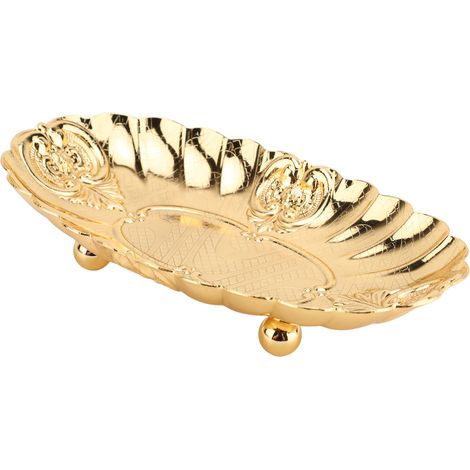 Plateau ovale en métal pour petits fruits, collations, dîners, présentation de plats, buffets, pâtisseries, S (15,2 x 8,8 x 3,1 cm) (1/5)