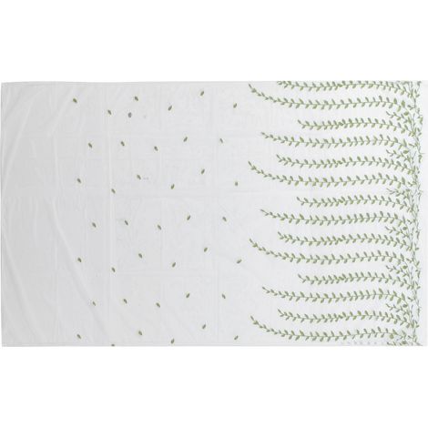 Voilage brodé en éponge feuille de saule, vert, 1x2,5 m, œillets, transparent, broderie 3D, salon, cuisine, chambre, décoration, vente en gros (1/5)