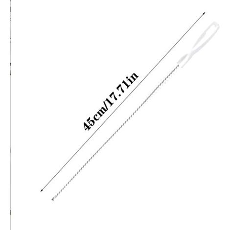 Brosse de débouchage XXL, 45 cm, flexible et munie de poils. Prévient et débouche les canalisations. D1.5 (1/5)
