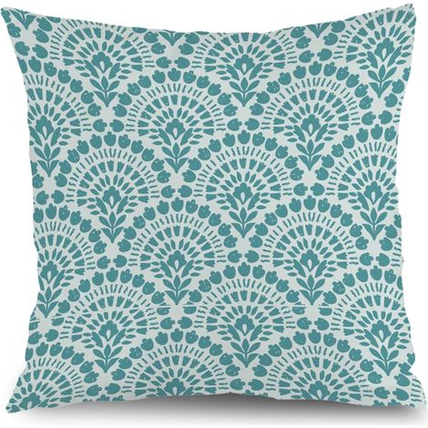 Housse de coussin imprimé symétrique, décoration canapé salon élégant,40×40cm (1/5)