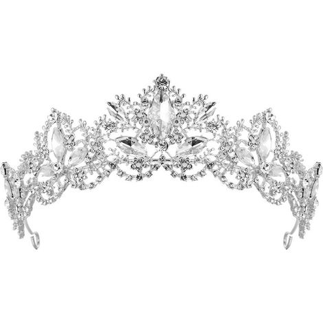 Couronne De Cristaux - Pour Mariage Fête Anniversaire Pageant Noël - Taille Unique - 1 Pièce (1/5)