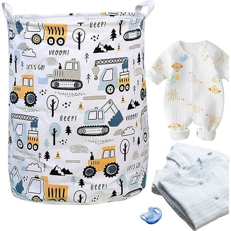 Panier à linge, panier de blanchisserie bébé - Panier d'organisateur pour le stockage,Entrelace de nurserie décorative colorée chic (1/5)