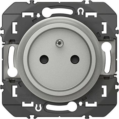 Enchufe LEGRAND Idéal Réno 2P+T aluminio