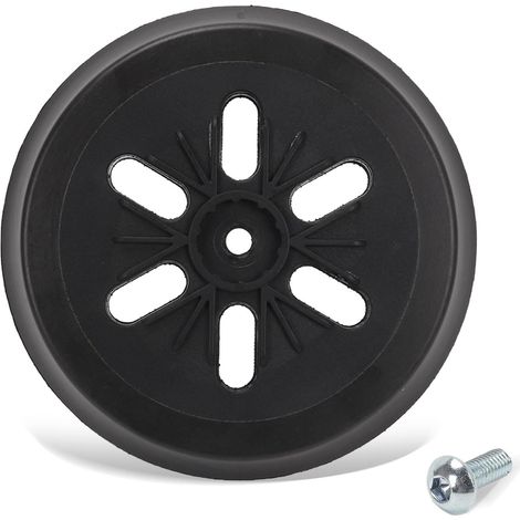Plateau de Ponçage 6 Trous Compatible avec GEX 150, GEX 150 AC, GEX 150, Tampon de Remplacement 150mm avec Crochet et Boucle, Maintient les Disques Fermement en Place