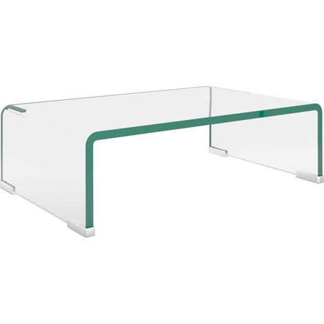 Meuble TV,Banc TV,Armoire TV/pour moniteur 40x25x11 cm verre transparent CFW231735 (1/5)