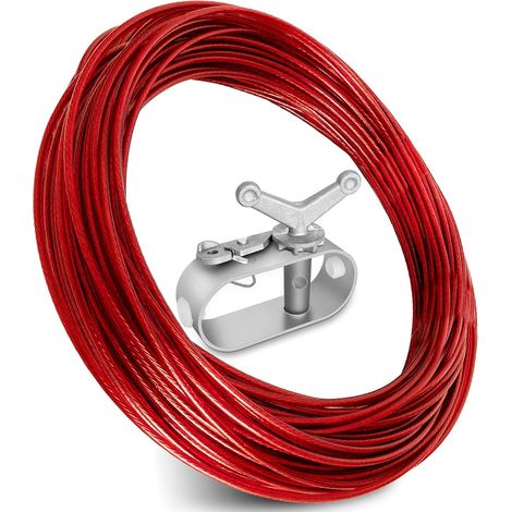 Câble De Serrage Pour Bâche Piscine - 100 Pieds - Avec Tendeur À Cliquet En Aluminium - Pour Piscines Hors Sol Rondes Jusqu'à 30 Pi - Kit Complet