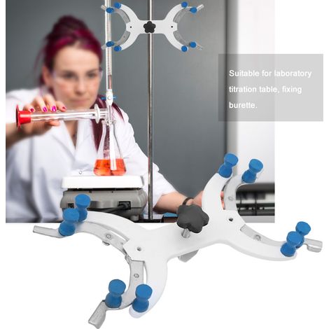 Pince bilatérale pour burette en fer, accessoire de fixation pour expériences de chimie de laboratoire, pince pour burette (1/3)