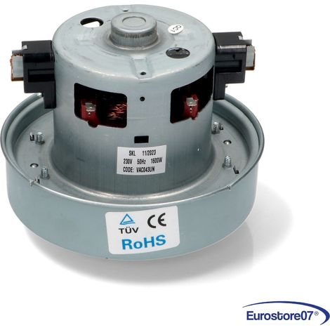 Motore aspirapolvere  MULTIMARCA   Altezza: 118mm, Ø134,5mm. 1600W, 220V, 50Hz.