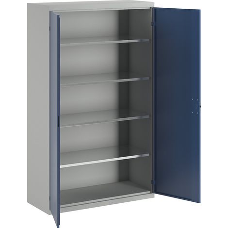 eurokraft pro, Armoire à portes battantes, 4 tablettes,