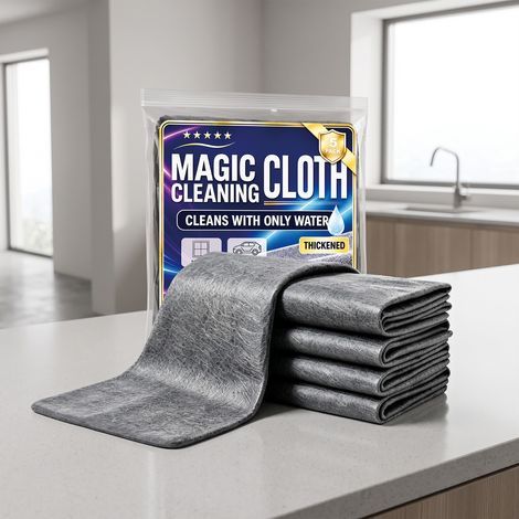 Cleaning cloths for everyday household chores, car body and interior stain removal, multi-scenario suitable microfiber cloths -- 5 PACK (1/5)