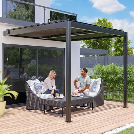 Pergola Bioclimatique adossée 3x3m CANDY