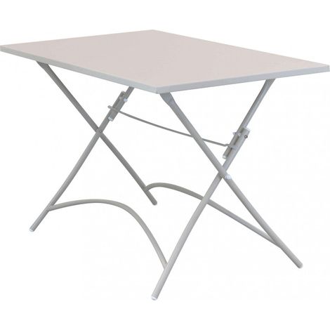 Tavolo Bristol 110x70x72 h cm in Acciaio Tortora (1/3)