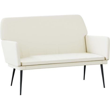 Panca/panca in velluto crema 108 x 79 x 79 cm 020010574