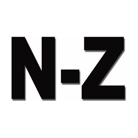 LETTERA ADESIVA N MM 75 NERO (1/2)