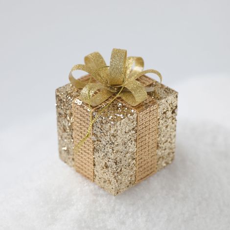 Boîte-Cadeau De Noël - Ornement En Mousse Pour Arbre De Noël - Décoration Intérieure Et Extérieure - Lot De 1 (1/4)