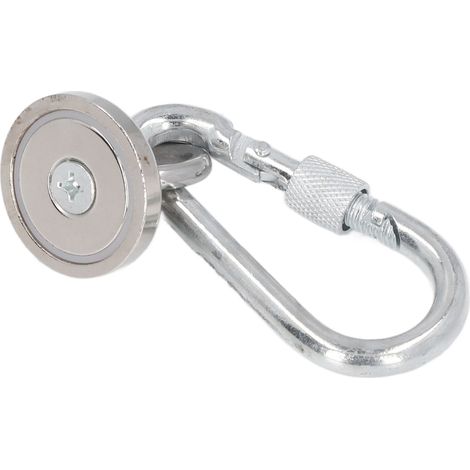 Kit aimant de récupération avec force de traction de 43 kg, corde de 10 mètres, gants étanches et mousqueton. (1/5)