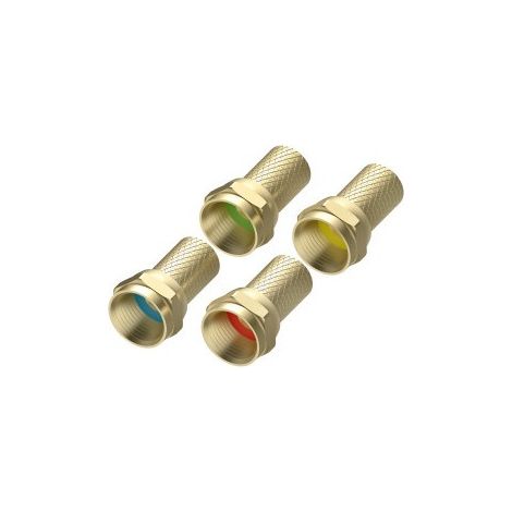 Connecteur coaxial Hama 00305160 7 mm 4 pièces codé couleur