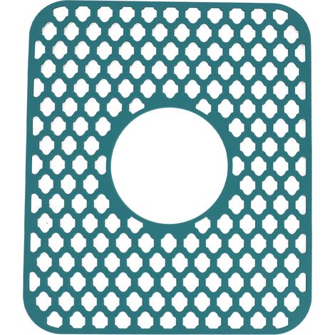 Protecteur de fond d'évier en silicone antidérapant et résistant à la chaleur, pour évier en acier inoxydable ou porcelaine, couleur verte (1/5)