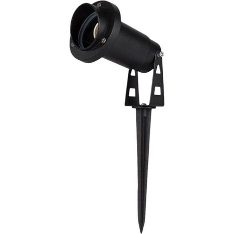 Double Installation Spot De Jardin Extérieur Avec Support De Piquet Gu10 Ip65 Et-01 Noir (1/5)