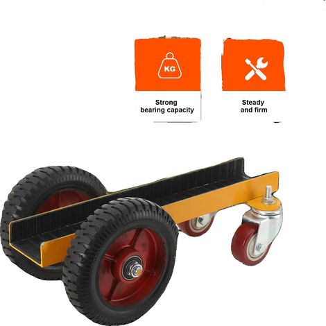 Chariot de manutention de marbre, canal en acier, largeur de fente de 85 mm, longueur de fente de 500 mm, taille de pneu de 200 x 50 mm, capacité de charge de 500 KG (1/5)