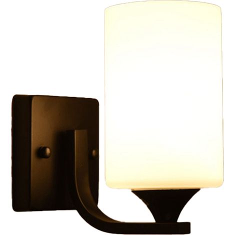 Ortviai Applique murale design américain élégant en verre et métal – sans ampoule, pour salon, chambre ou couloir (1/5)