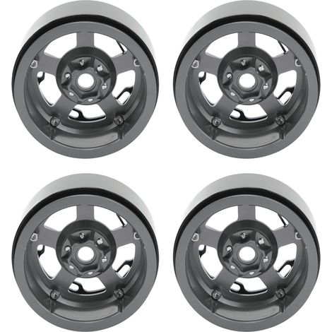Jeu de 4 moyeux de roue en alliage d'aluminium CNC universels 2.2 pouces, haute résistance à l'usure, titane, pour RC 1/10 (1/5)