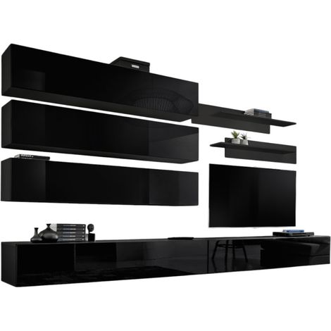 Set di mobili sospesi collezione FLY J1. Colori nero.