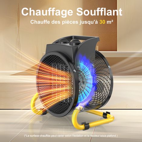 Chauffage Soufflant DAHTEC 3000W Noir - Classe A - Performance Professionnelle - Idéal pour Tous Espaces (1/4)