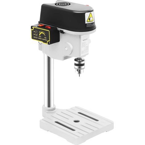 Taladro de columna, velocidad ajustable, diseño portátil, color plata, enchufe europeo de 220V-240V. (1/2)