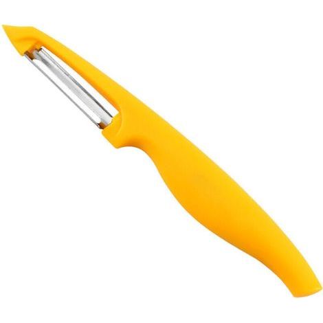Professioneller Gemüseschäler, Kartoffelschäler, Apfelschäler mit gezahnter Edelstahlklinge und ergonomischem, rutschfestem Griff für Gemüse, Karotten, Tomaten, Orangen (1/5)