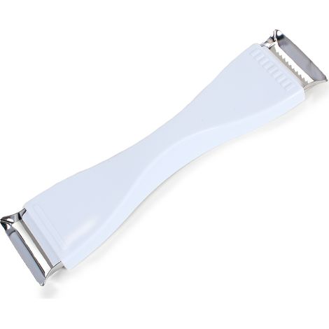 ASTUCEO - Eplucheur blanc en inox 2 en 1
