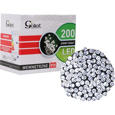 Guirnalda de luces para árbol de Navidad con 200 LED de luz blanca fría para interiores. (1/5)