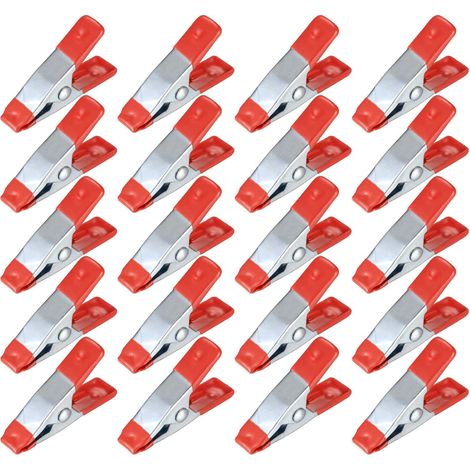 20 pezzi di morsetti a molla in metallo, pinzette per modellismo, morsetti a molla in metallo, supporto per mollette per teloni, campeggio, teloni, lavorazione del legno, strumento per modellismo - 2 